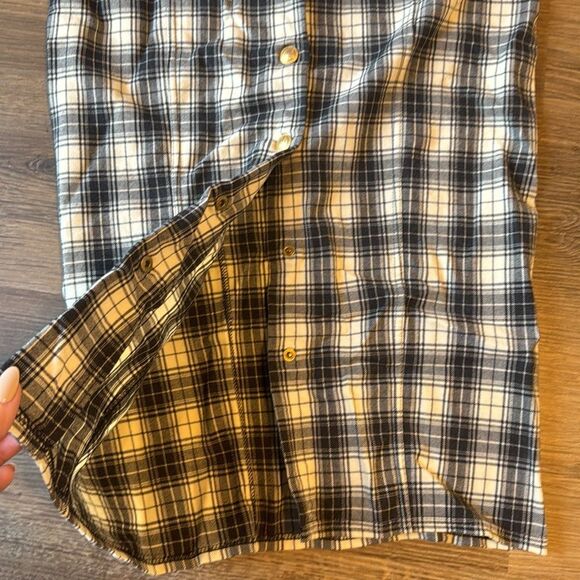 Vtg Gucci 90s runway plaid jodhpurs recycled into a snap button skirt size 30 - Picture 16 of 16